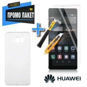 Силиконов Кейс + Стъклен Протектор за Huawei