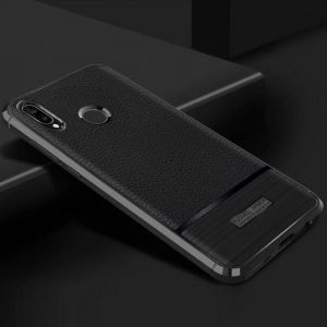 Силиконов кейс Rugged Armor Leather View + подарък стъклен протектор за Huawei P20 Lite - imagine 3