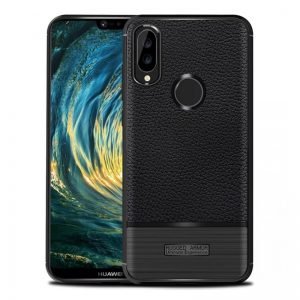 Силиконов кейс Rugged Armor Leather View + подарък стъклен протектор за Huawei P20 Lite - imagine 4