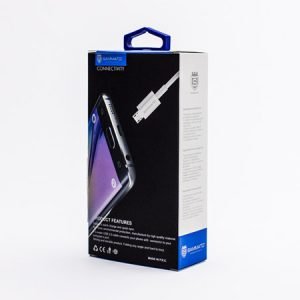 USB кабел Micro Sammato, 1 метър, Бял - imagine 7