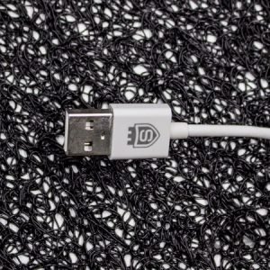 USB кабел Micro Sammato, 1 метър, Бял - imagine 5