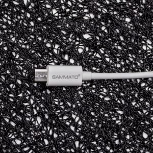 USB кабел Micro Sammato, 1 метър, Бял - imagine 4