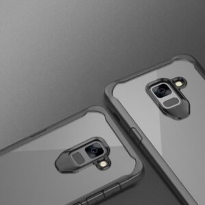 Противоударен силиконов калъф Ipaky Acrylic с подсилени ръбове за Samsung Galaxy A6 2018 + 5D Протектор за цял екран - Изображение 5