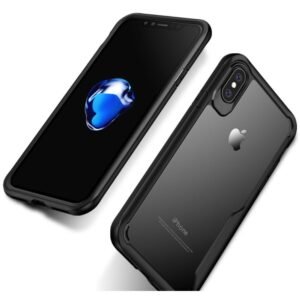 Противоударен силиконов калъф Ipaky Acrylic с подсилени ръбове за iPhone XS + 5D Протектор за цял екран - imagine 7