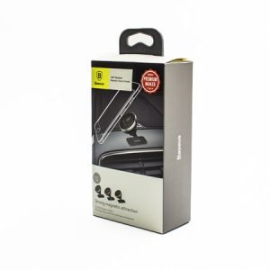 Стойка за кола Baseus 360 Magnetic Mount Holder с метална плочка, Черна/Сива - imagine 3