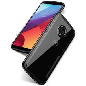 Противоударен силиконов калъф Ipaky Acrylic с подсилени ръбове за Motorola Moto G6 Play + Подарък протектор от закалено стъкло - imagine 2