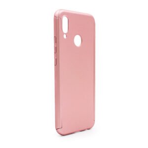 Калъф TopCase 360 със стъклен протектор за Huawei P20 Lite, Пластмаса, Розово злато - imagine 4