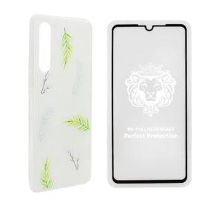 Силиконов гръб Fern за Huawei P30, Бял + 5D протектор за цял екран - imagine 1