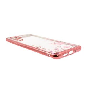 Силиконов гръб с цветя за Huawei P30 Pro , Розов + 5D Извит протектор за цял екран - imagine 4