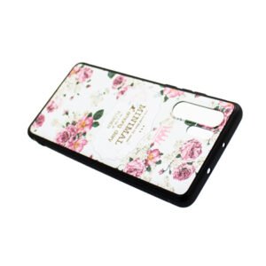Силиконов гръб Vintage Flowers за Huawei P30 Pro, Розов + 5D Извит протектор за цял екран - imagine 4