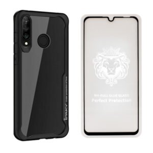 Противоударен гръб Acrylic с подсилени ръбове за Huawei P30 Lite + 5D Протектор за цял екран
