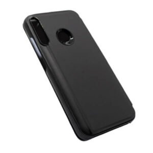 Огледален калъф тефтер Clear View за Huawei P40 Lite E, Черен - imagine 3