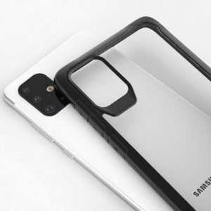 Противоударен силиконов калъф Ipaky Acrylic с подсилени ръбове за Samsung Galaxy S20 Plus + 5D ИЗВИТ Стъклен протектор - imagine 4