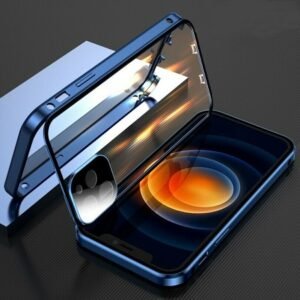 360° Стъклен магнитен кейс за iPhone 12 Pro Max - Изображение 3