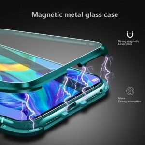 360° Стъклен магнитен кейс за Huawei P40 Lite - imagine 3