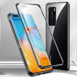 360° Стъклен магнитен кейс за Huawei P40 Pro - imagine 2