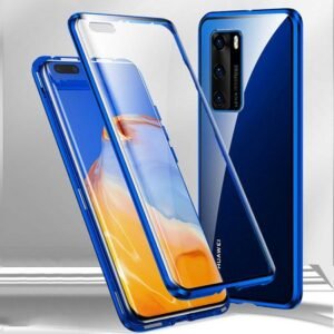 360° Стъклен магнитен кейс за Huawei P40 Pro - imagine 3