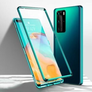 360° Стъклен магнитен кейс за Huawei P40 Pro - imagine 6