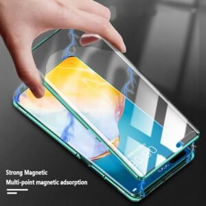 360° Стъклен магнитен кейс за Huawei P40 Pro - imagine 7