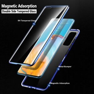 360° Стъклен магнитен кейс за Huawei P40 Pro - imagine 9