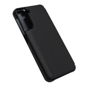 Огледален калъф тефтер Clear View за Samsung Galaxy S21 Plus, Черен - imagine 4