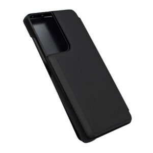 Огледален калъф тефтер Clear View за Samsung Galaxy S21 Ultra, Черен - Изображение 4