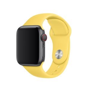 Силиконова каишка за Apple Watch - Жълта - imagine 1
