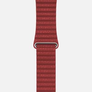 Kаишкa Leather Loop за Apple Watch - Червена - imagine 2