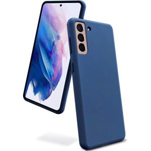 Husa de lux din silicon pentru Samsung Galaxy S21 5G - Albastra