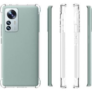 Противоударен силиконов гръб за Xiaomi 12 Pro - Прозрачен - Изображение 3