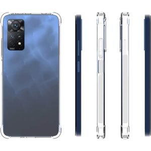 Противоударен силиконов гръб за Xiaomi Redmi Note 11 Pro - Прозрачен - Изображение 5
