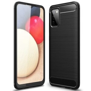Карбонов гръб за Samsung Galaxy A02s - Черен - imagine 1
