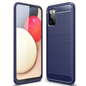 Карбонов гръб за Samsung Galaxy A02s - Син - imagine 1