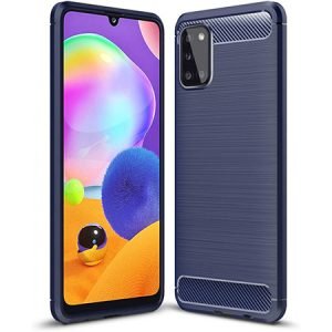 Карбонов гръб за Samsung Galaxy A31 - Син - imagine 1