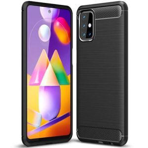 Карбонов гръб за Samsung Galaxy A71 - Черен - imagine 1