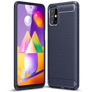 Карбонов гръб за Samsung Galaxy A71 - Син - imagine 1