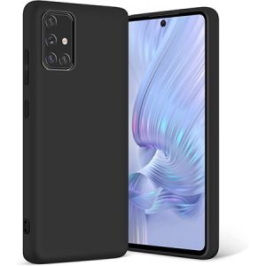Луксозен силиконов калъф за Samsung Galaxy A71 - Черен