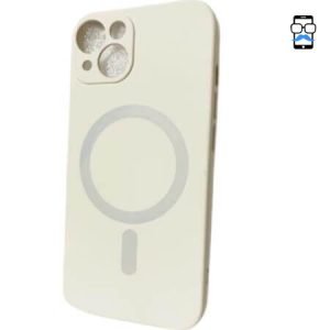 Husă din silicon cu Magsafe pentru iPhone 13 - Albă