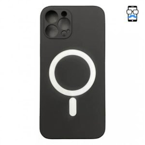 Husa din silicon cu Magsafe pentru iPhone 13 Pro Max - Neagra