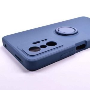 Силиконов калъф с RING за Xiaomi 11T Pro 5G - Син - imagine 3