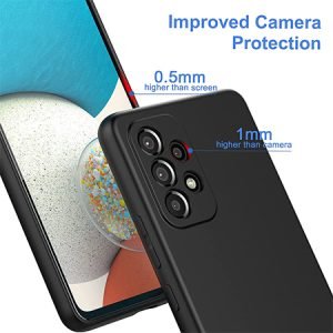 Луксозен силиконов калъф за Samsung Galaxy A52s 5G - Черен - imagine 3