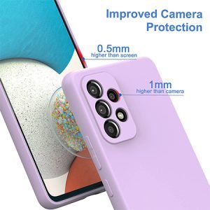 Луксозен силиконов калъф за Samsung Galaxy A52 5G - Лилав - imagine 3