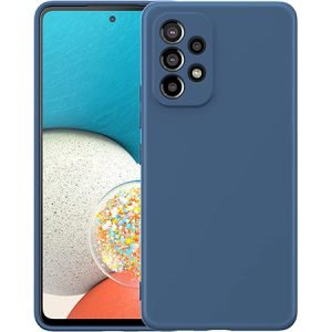 Луксозен силиконов калъф за Samsung Galaxy A53 - Син - imagine 1