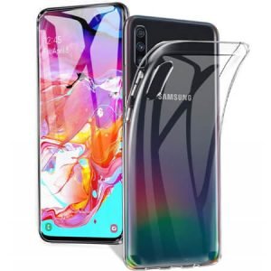 Husa ultra-subtire din silicon pentru Samsung Galaxy A70 - Transparenta