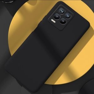 Husă de lux din silicon pentru Realme 8 - neagră