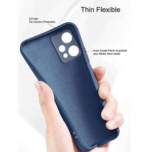 Луксозен силиконов калъф за Realme 9 Pro - Син - imagine 2