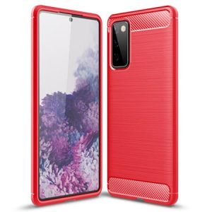 Карбонов гръб за Samsung Galaxy S20 - Червен - imagine 1