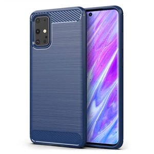Карбонов гръб за Samsung Galaxy S20 Plus - Син - imagine 1