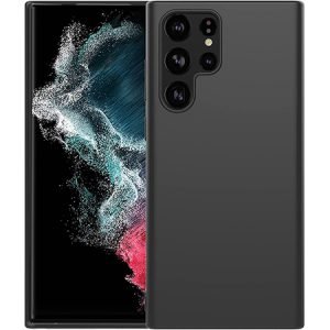 Husa din silicon de lux pentru Samsung Galaxy S22 Ultra 5G - Neagra