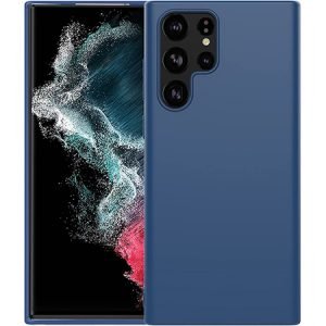 Husa din silicon de lux pentru Samsung Galaxy S22 Ultra 5G - Albastra